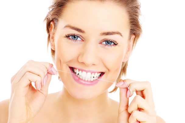 Dentes de fio dental
 - Foto, Imagem