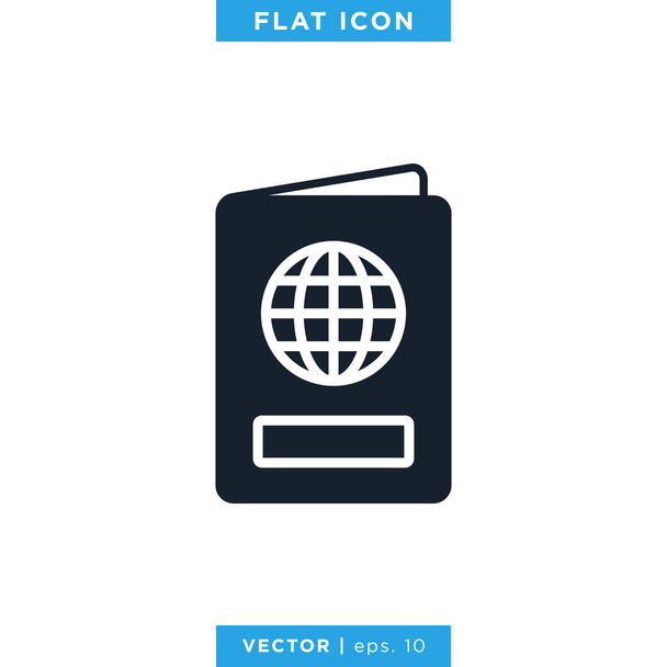 Passport Icon Vector Design Template. Editable Vector eps 10. - Vector, Image