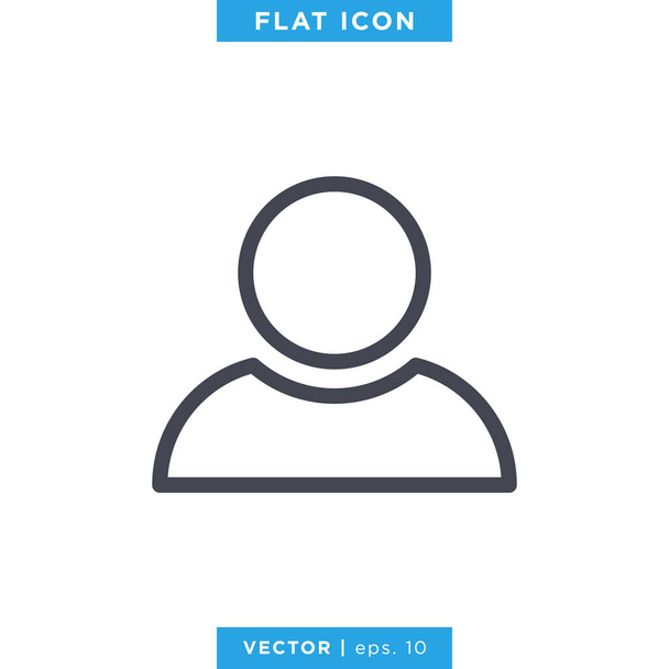 Modèle de conception vectorielle d'icône de profil. Course modifiable. - Vecteur, image