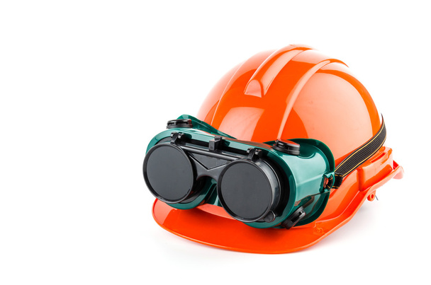 Safety helmet and goggles - Photo, Image