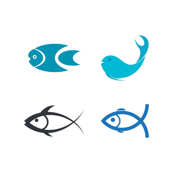 Шаблон логотипу риби. Творчий векторний символ рибальського клубу або онлайн
 - Вектор, зображення