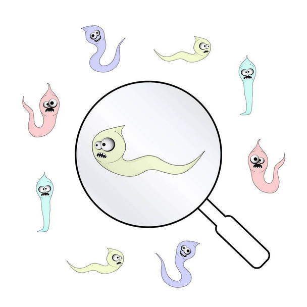 helminths, roundworms. střevní paraziti. varovný příznak parazitismu, vektorová ilustrace. Koncept parazitů u lidí a lidí - Vektor, obrázek