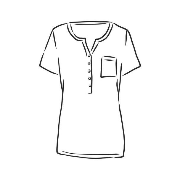Ilustración del vector de la camiseta, camiseta, ilustración del boceto del vector - Vector, imagen