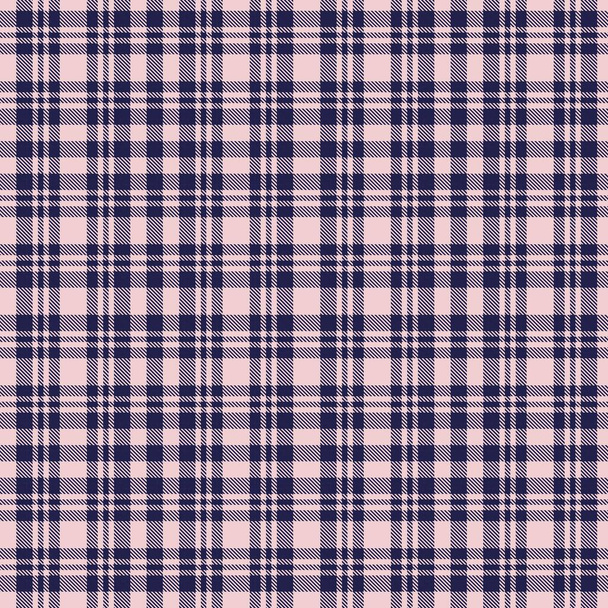 Pink and navy Plaid, checkered, tartan seamless pattern suitable for fashion textiles and graphics - Vector, Image
