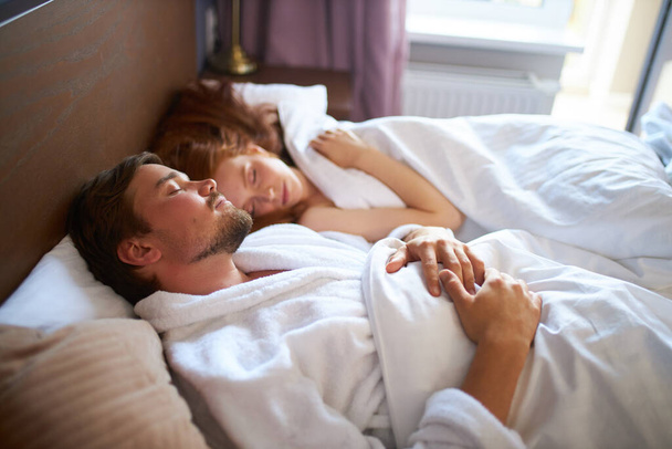 beautiful couple sleep at home - Foto, immagini