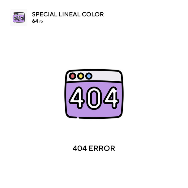 404 erro ícone vetorial de cor linear especial. Ícones de erro 404 para o seu projeto de negócio
 - Vetor, Imagem