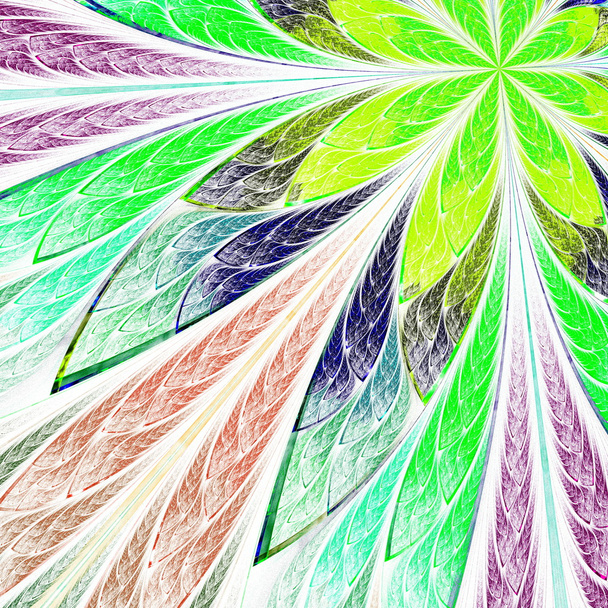 Multicolor fraktal fantastyczny wzór. collectiont - drzewa liści. - Zdjęcie, obraz