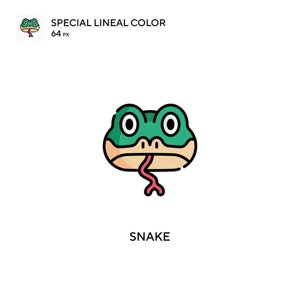 Serpent Icône vectorielle de couleur linéaire spéciale. Icônes de serpent pour votre projet d'entreprise - Vecteur, image