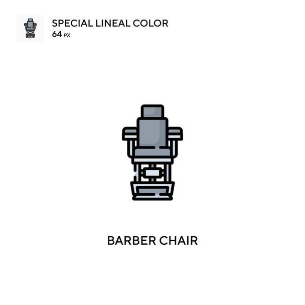 Парикмахерское кресло Специальная линейная иконка вектора цвета. Иконки кресла парикмахера для вашего бизнес-проекта - Вектор,изображение