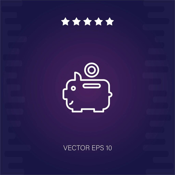 piggy bank vector icon modern illustration - Vector, Image