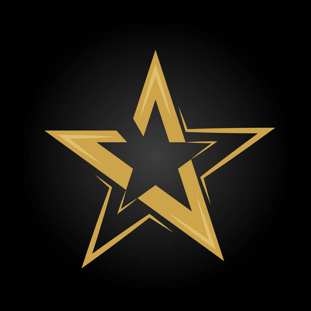 Star. Stylized vector illustration for logo, sticker, emblem isolated on white backgroun - ベクター画像