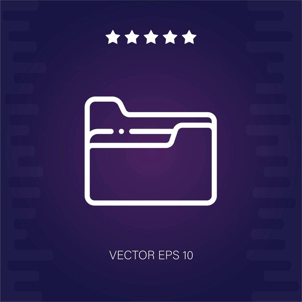 vector de carpeta icono ilustración moderna - Vector, imagen