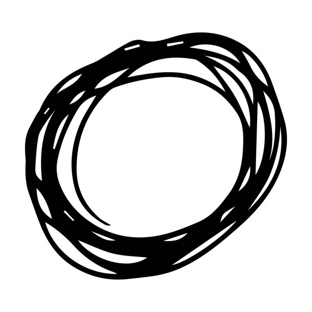 Disegnato a mano cerchio scarabocchiare - Vettoriali, immagini