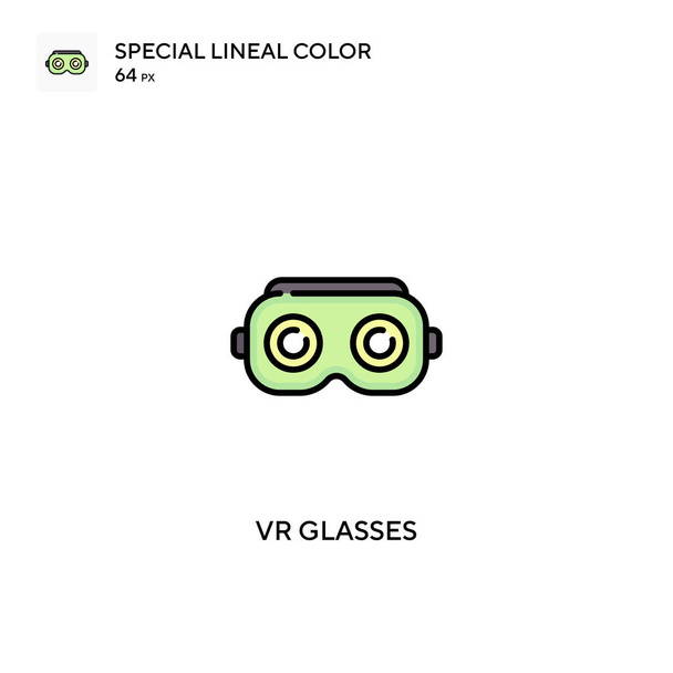 Vr szemüveg Különleges lineáris színvektor ikon. Vr szemüveg ikonok az üzleti projektjéhez - Vektor, kép