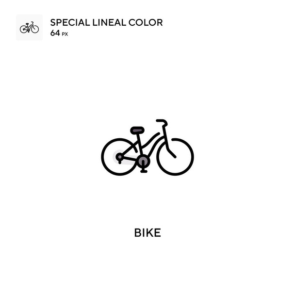 Bike Spezielles lineares Farbvektorsymbol. Fahrradsymbole für Ihr Geschäftsprojekt - Vektor, Bild