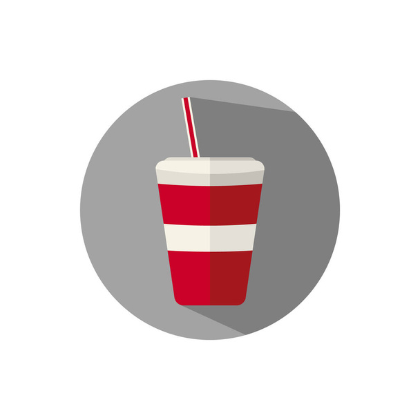 Plochý design červený drink - Vektor, obrázek