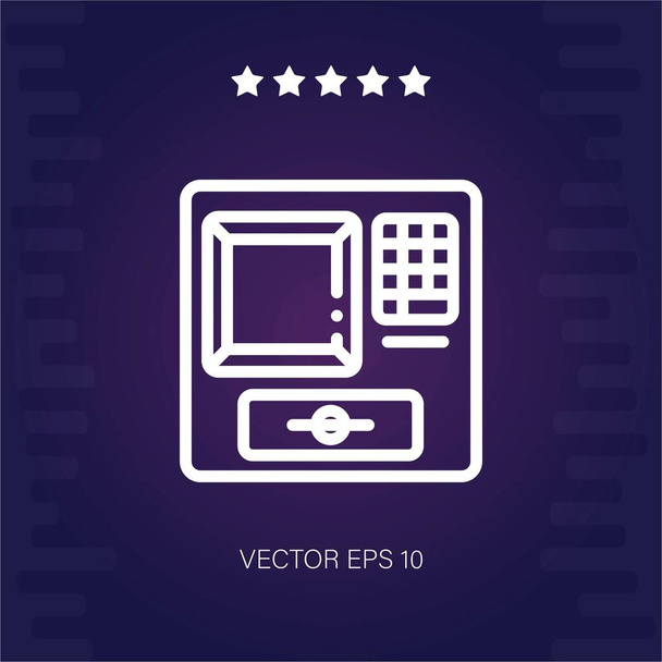 icono vector atm ilustración moderna - Vector, Imagen