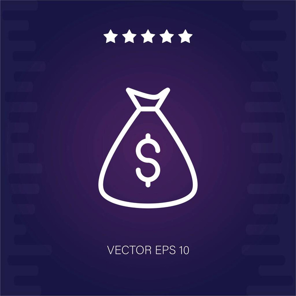 dinero bolsa vector icono ilustración moderna - Vector, imagen