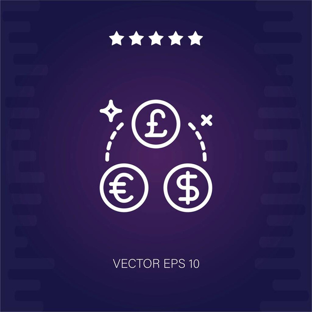 valuta vector pictogram moderne illustratie - Vector, afbeelding