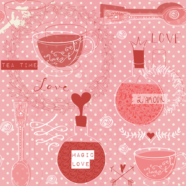Valentine's Day and wedding background - Διάνυσμα, εικόνα