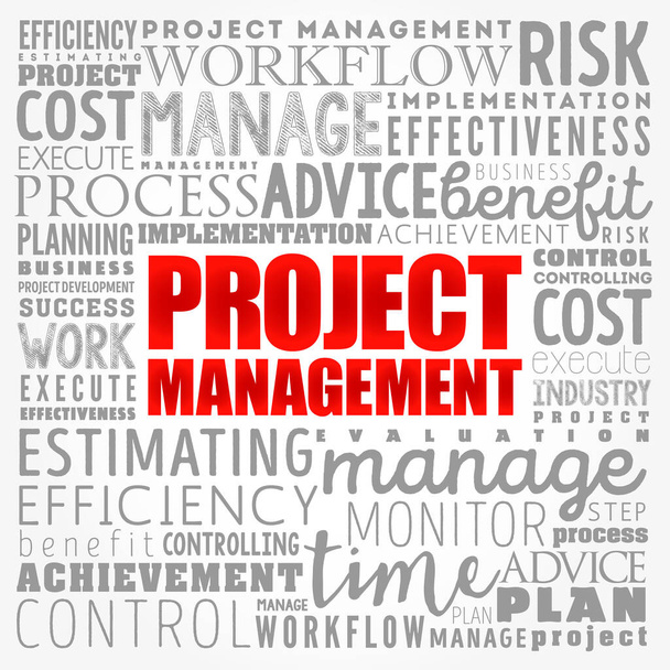 Project Management word cloud, business concept background - Φωτογραφία, εικόνα