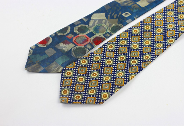 színes nyakkendők fehér háttér - Fotó, kép