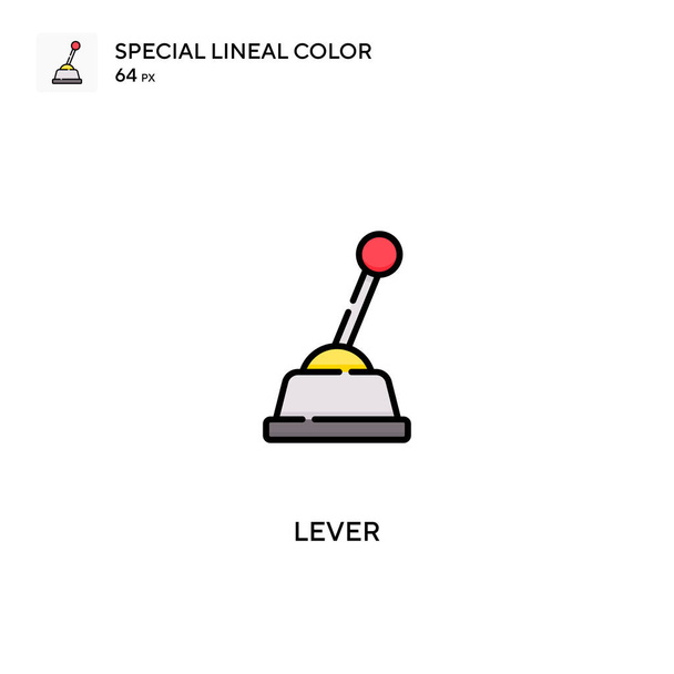 レバー特殊線色ベクトルアイコン。ビジネスプロジェクトのレバーアイコン - ベクター画像