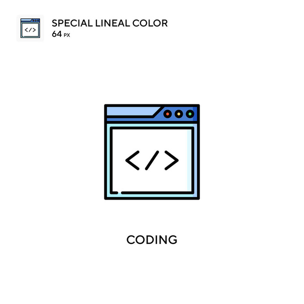 Coding Special lineal color vector icon. Coding icons for your business project - Vector, Image