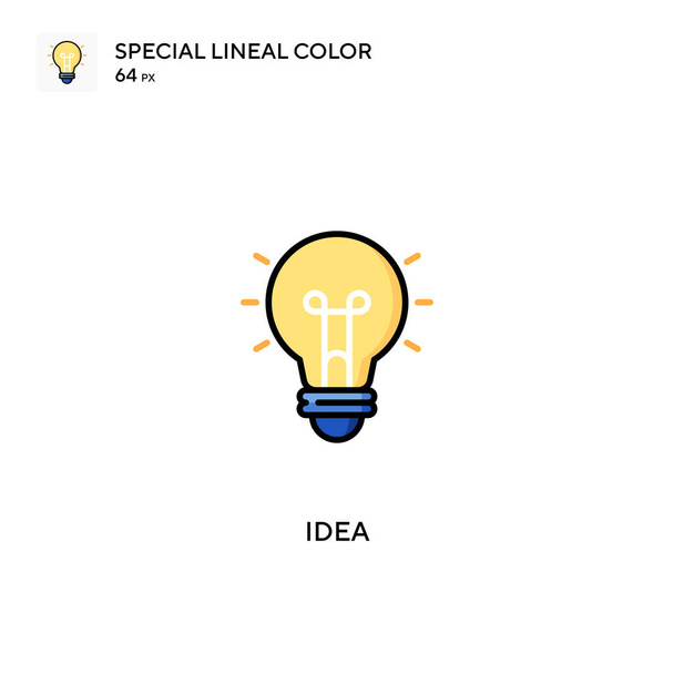 アイデア特殊線型カラーベクトルアイコン。ビジネスプロジェクトのアイデアアイコン - ベクター画像