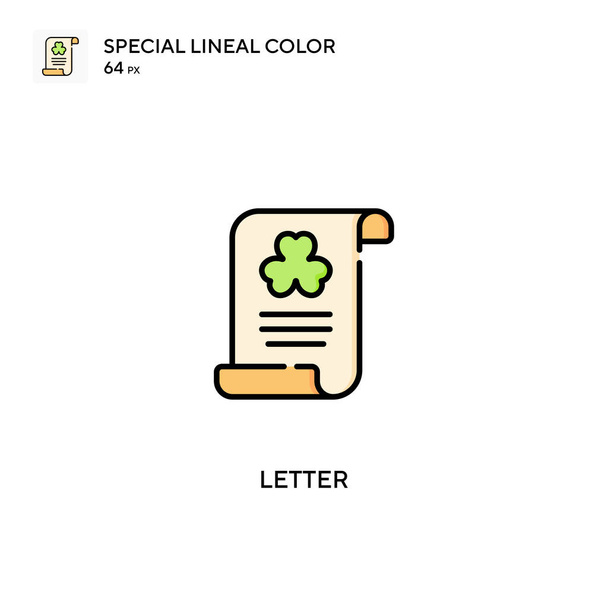 List Specjalna ikona wektora koloru liniowego. Ikony listów do projektu biznesowego - Wektor, obraz
