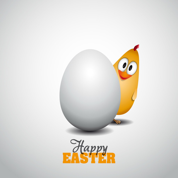Funny Easter egg chick - Вектор,изображение