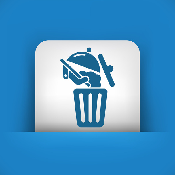 εικονίδιο σκουπίδια τρόφιμα - Διάνυσμα, εικόνα