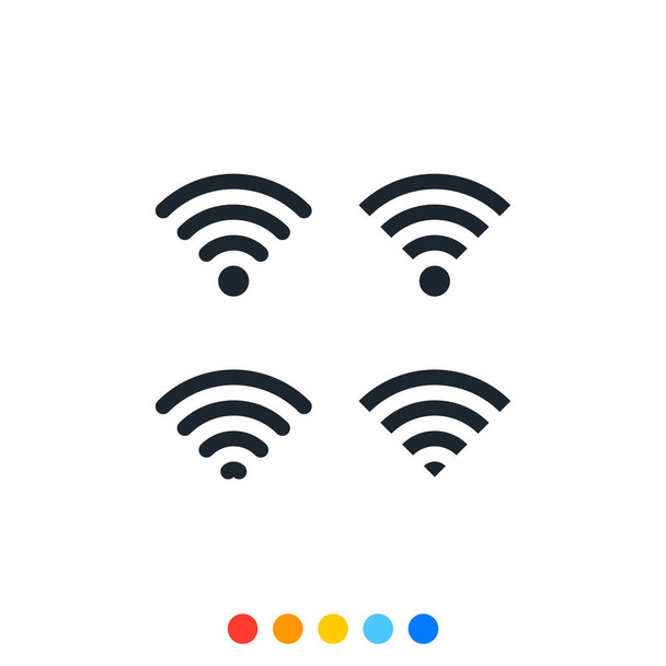 Conjunto de iconos de señal de Internet, Vector e ilustración. - Vector, imagen