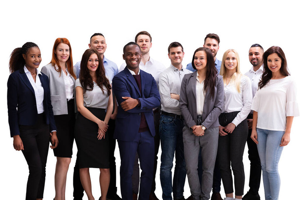 Diverse Group Of Casual Business Persons On White Background - Foto, afbeelding