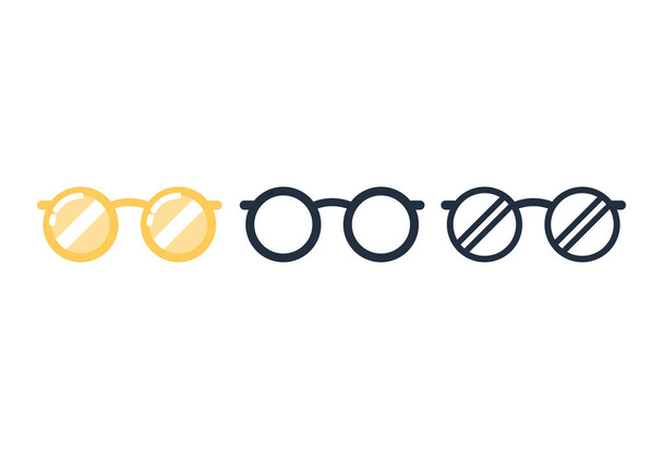 Cute glasses icon,Vector and Illustration.  - Vector, Image