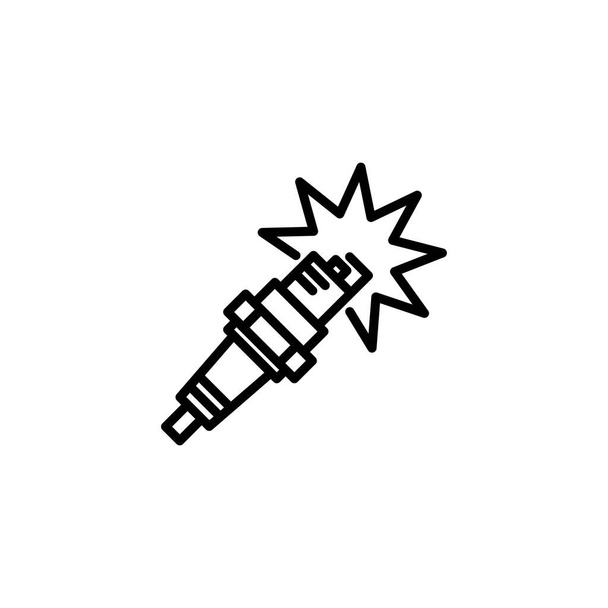 Ilustración vectorial, plantilla de diseño de icono de bujía - Vector, imagen
