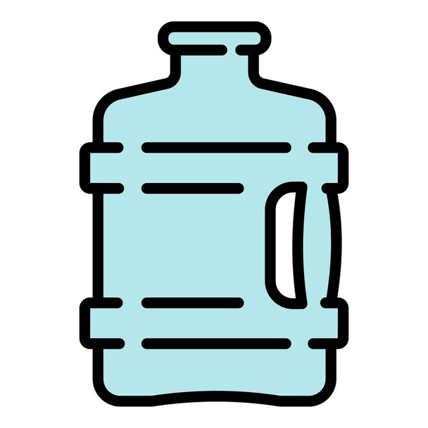 Empty water bottle icon, outline style - Διάνυσμα, εικόνα