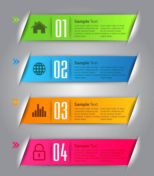Colorful modern text box template for website computer graphic technology and internet, numbers. Set of color frames for text or quotes. brochure. many, various. infographics - Vector, Imagen