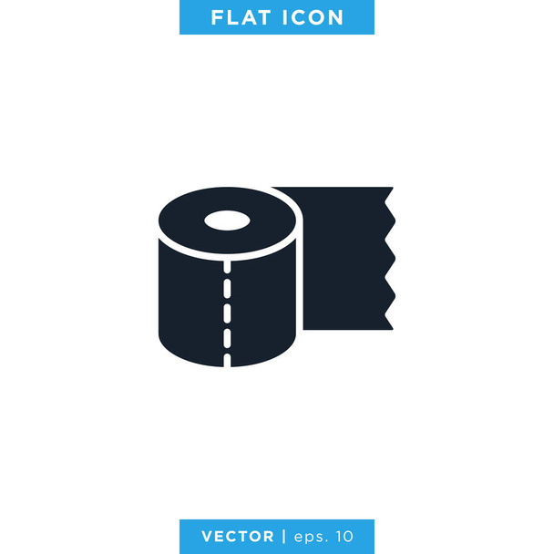 WC papír tekercs ikon vektor tervezés sablon - Vektor, kép