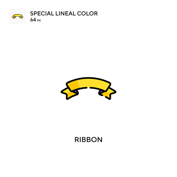Ribbon Speciální lineární barevný vektor ikony. Ikony stuh pro váš obchodní projekt - Vektor, obrázek