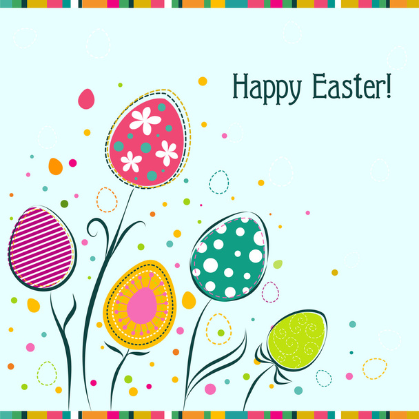 Template Easter greeting card, vector - Wektor, obraz