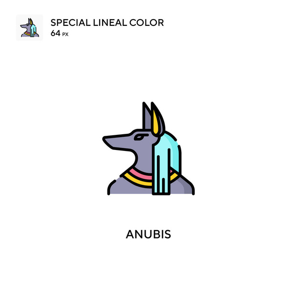 Anubis Icône vectorielle couleur linéaire spéciale. Icônes Anubis pour votre projet d'entreprise - Vecteur, image