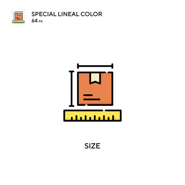 Tamaño Icono especial de vector de color lineal. Iconos de tamaño para su proyecto empresarial - Vector, Imagen
