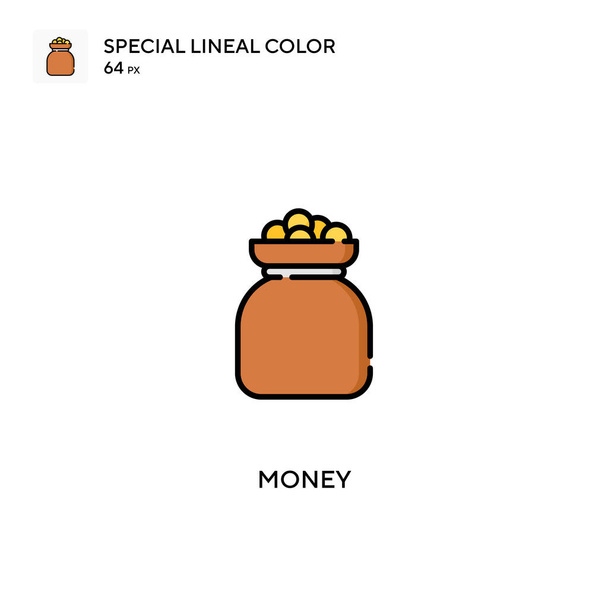 Dinheiro Ícone vetorial de cor linear especial. Ícones de dinheiro para o seu projeto de negócios
 - Vetor, Imagem