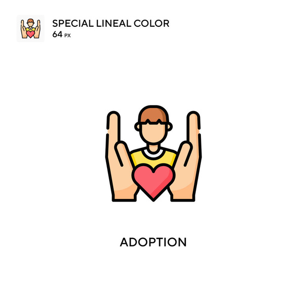 Adoption Spezielles lineares Farbvektorsymbol. Adoptionssymbole für Ihr Geschäftsprojekt - Vektor, Bild