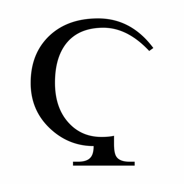 Signe grec majuscule Stigma sur fond blanc - Vecteur, image