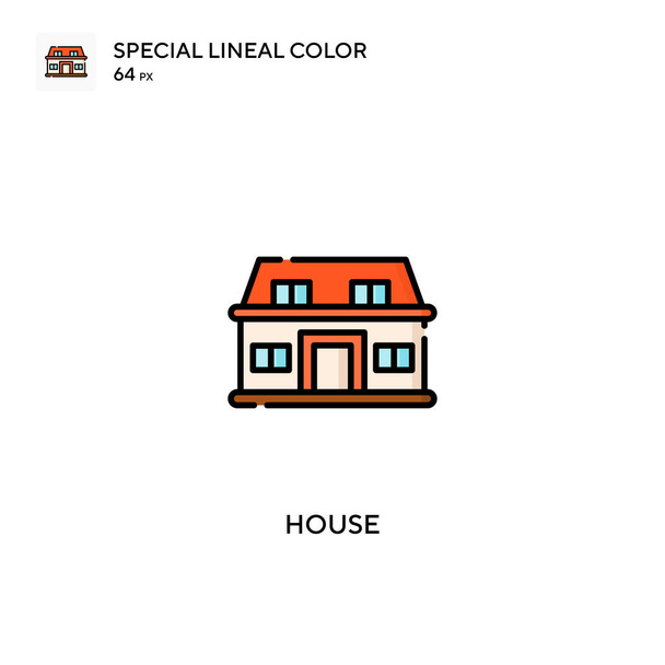 House Special lineal color vector icon. House icons for your business project - Vector, Image