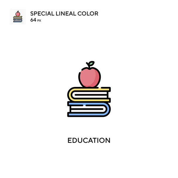 Bildung Spezielles lineares Farbvektorsymbol. Bildungsikonen für Ihr Geschäftsprojekt - Vektor, Bild