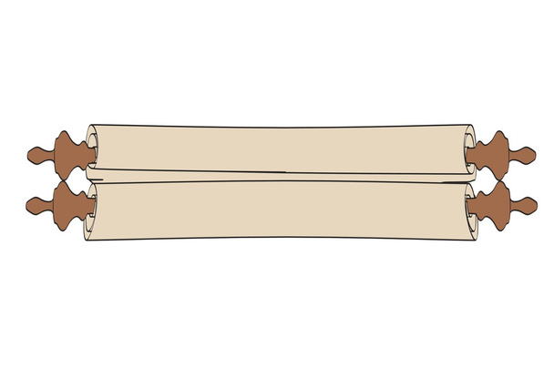 Cartoon image of paper scroll - Photo, Image