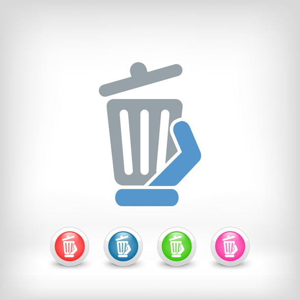 Значок мусорного бака
 - Вектор,изображение